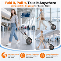 Sac à dos de rangement pliable pour fauteuil roulant de mobilité Premium Comfort, poignée de traction en acier au carbone, roues arrière de 12 pouces, coussin respirant, 100 kg