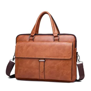 2022 pu leather top Quality Customized Computer Handbag Business Notebook Briefcase Laptop