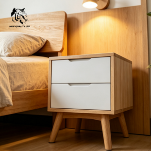 furniture factory good price customize huge stock ready to ship <b>bedside</b> cabinet new designed bedroom furniture wooden nightstand - Product Image 4