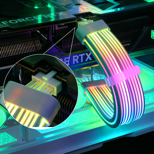 RTX 4090 Card Qingsea PCIE 5.0 Line VGA Copper PVC PET 12VHPWR Cable
