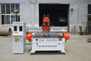 Forsun çin <span class=keywords><strong>2</strong></span> kafa <span class=keywords><strong>3</strong></span> eksenli cnc yönlendirme makinesi ahşap için kullanılan - Product Image 3