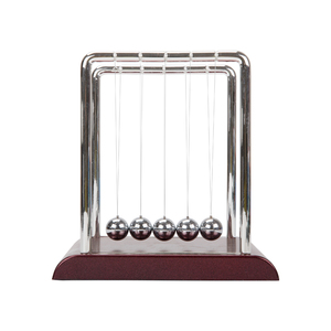 Pendolo <span class=keywords><strong>di</strong></span> <span class=keywords><strong>Newton</strong></span> Quadrato in Acciaio Inossidabile, Ornamento da Scrivania per Casa e Ufficio, Decorazione Creativa con Base in Plastica e Sfera in Metallo Permanente - Product Image 2