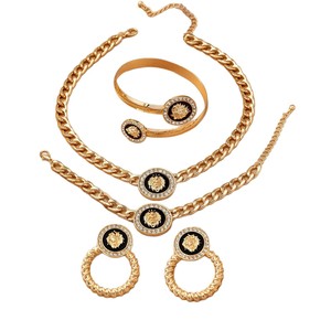 Set di Gioielli Vintage Creativo <span class=keywords><strong>con</strong></span> Testa di <span class=keywords><strong>Leone</strong></span> Placcato Oro per Donna, <span class=keywords><strong>con</strong></span> Bracciale e <span class=keywords><strong>Collana</strong></span> per Matrimonio, Fidanzamento, Anniversario - Product Image 6