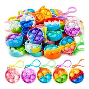 Multi-Function Sensory Lightweight PVC Material Animal Design Custom Logo Keychain <b>Fidget</b> Toys <b>Pack</b> 6 Different Textures Autism - Product Image 1