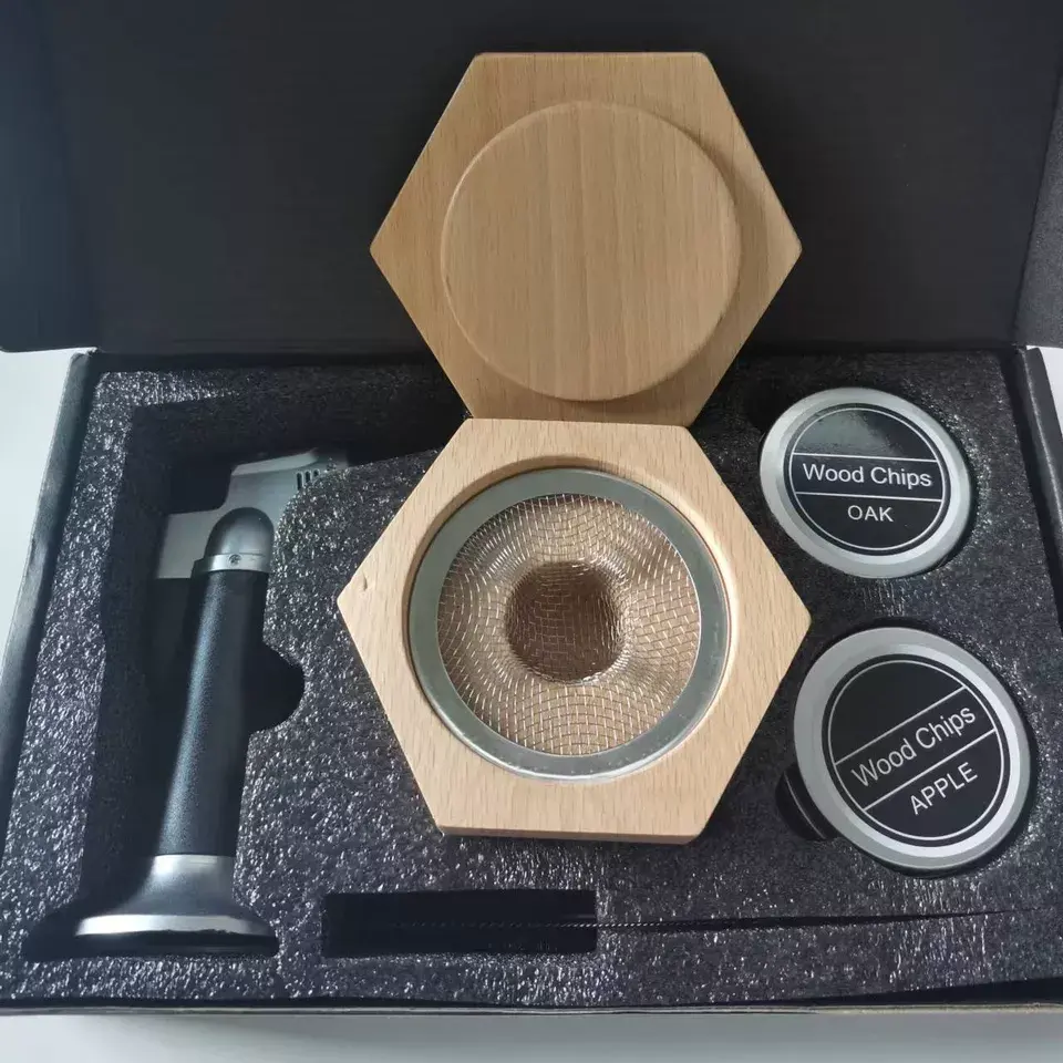 Penjualan Terbaik Kustom Cocktail Smokers Whiskey Smoker Terlaris Cocktail Drink Smoker Set