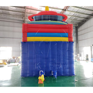 <span class=keywords><strong>Structure</strong></span> <span class=keywords><strong>gonflable</strong></span> commerciale en PVC pour intérieur/extérieur, combo toboggan double piste humide/sec avec souffleur, capacité 300-500 kg, idéale pour les fêtes - Product Image 6