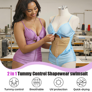 Traje de Baño Deportivo <span class=keywords><strong>Moldeador</strong></span> de Una Pieza Tipo Tanga con Control de Abdomen para Figuras Curvilíneas - Product Image 5