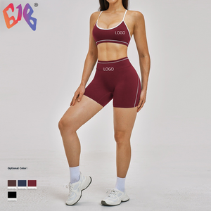 <span class=keywords><strong>Ensemble</strong></span> de yoga pour femmes effet seconde peau, color block, séchage rapide, pour fitness, course et entraînement en extérieur - Product Image 1