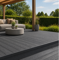 Plancher en composite bois-plastique (WPC) co-extrudé à âme pleine, 138x23mm, résistant à l'usure, pour maison et jardin, directement de l'usine