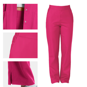 Unisex Long Sleeve Scrub <b>Top</b> Moisture Wicking Knitted Hospital Uniforms - Product Image 2