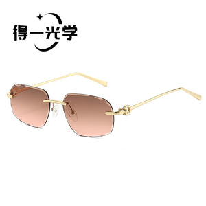 Frameless Metal <b>Sunglasses</b> UV400 Type 3 Unisex Lightweight Sun Protection - Product Image 4