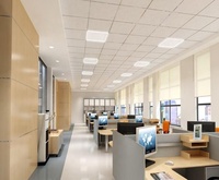 Panel de Luz LED Plano de 48w con Iluminación Lateral, 3000K-6500K, Luces de Techo de Superficie para Cocina, Baño y Oficina