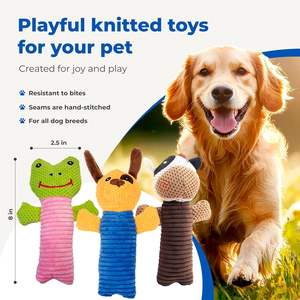 Jouet à mâcher en peluche écologique de 19 cm pour animaux de compagnie, avec rembourrage en coton et sonnette, vente en gros, très populaire - Product Image 2