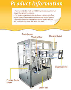 Machine d'emballage rotative entièrement automatique pour sachets Doypack de champignons, eau et lait UHT, avec remplissage et scellage, équipement pour sachets - Product Image 6