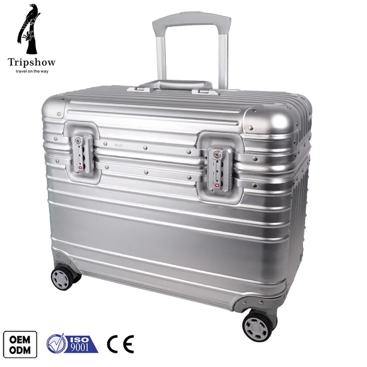 Odm Oem Wholesale Aluminum 16 Inch Air Small Suitcase Bright Color Travel Luggage