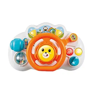 Jeu éducatif écologique pour enfants, jouet de Simulation de conduite avec musique légère, jouets au volant