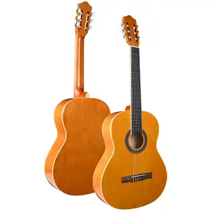 Harga grosir ukuran kecil 36 inci atasan glossy Basswood buatan tangan leher Catalpa gitar klasik vintage