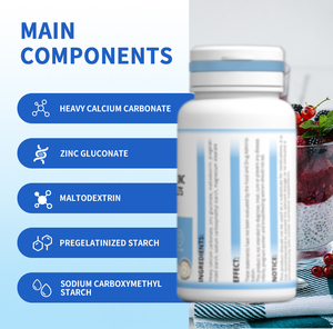 Compresse Tripla Azione Vitamina D Calcio Zinco Supporto Sistema Immunitario Alta Assorbenza Formula Salutare Spedizione in Blocco Servizio Personalizzato - Product Image 2