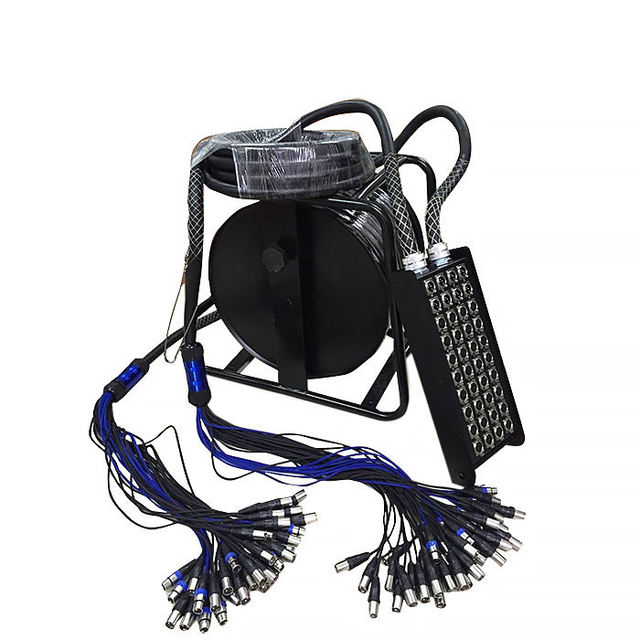 ST 40-Channel Serpentine Audio Cable with XLR Connector for Stage Performances Copper Conductors Construction Power Supply