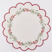 Ensemble de décoration de table de cuisine en PVC écologique, rond, tissé, sets de table, sous-verres, tapis pour la décoration de Noël