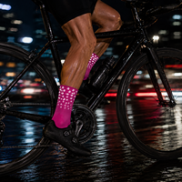 Chaussettes de cyclisme personnalisées avec logo, unisexes, en nylon, réfléchissantes, respirantes, chaussettes de sport