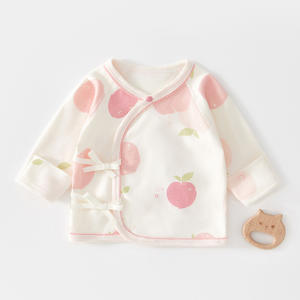 Ropa de Bebé Recién Nacido, Algodón Puro, Diseño de Dibujos Animados, <span class=keywords><strong>Cuatro</strong></span> Estaciones, 0-3 <span class=keywords><strong>Meses</strong></span>, Top sin Costuras con Media Espalda, Estilo Monje, Primavera Otoño - Product Image 1