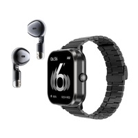 Reloj Inteligente D 8 Pro con Pantalla Grande y Auriculares TWS 2 en 1, Auriculares Inalámbricos BT5.3 con Cancelación de Ruido, NFC, Auriculares Ultra, Música, Deportes