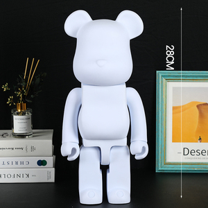 ชุดระบายสี DIY รูปหมีสีดำขาว หมีขาวเปล่า ขนาด 400% 28 ซม. วัสดุไวนิล ของเล่นฟิกเกอร์สำหรับเด็ก ตกแต่งบ้าน DIY - Product Image 3