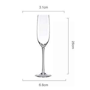 SUNYO Clear Wine Glass Goblet <strong>Champagne</strong> Lead Free Crystal 230ml 7.8oz CLASSIC Classical <strong>Champagne</strong> <strong>Flutes</strong> 100 Degree Drink Glass - Product Image 4