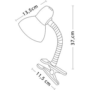 Charleston modello bianco lampada da tavolo E27 Clip Design moderno europeo ombra nera in ferro corpo LED per camera da letto soggiorno AC - Product Image 2