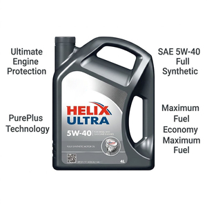 Aceite de Motor <span class=keywords><strong>Shell</strong></span> Helix Ultra <span class=keywords><strong>5w40</strong></span>, 4L, Aceite de Motor Totalmente Sintético para Autos con Motor de Gasolina y Diésel, Protección Máxima - Product Image 4