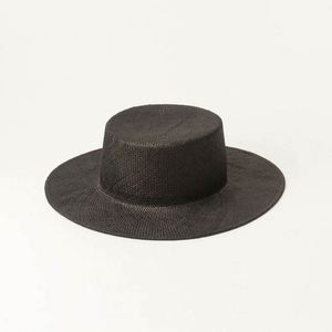 Chapeau de paille pour femme, couleur unie, personnalisé, de haute qualité, en gros, pas cher - Product Image 4