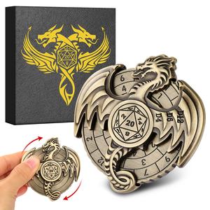 Oferta Especial: Dado Giratorio de Metal D20 con Diseño de Dragón Volador para Juegos de Rol, Dados DND para Jugadores, Regalo para Juegos de Mesa - Product Image 1