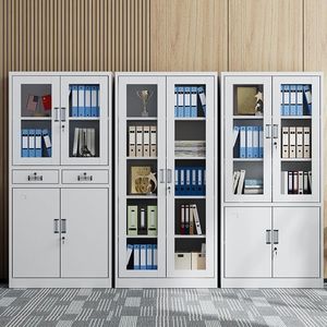 Gabinete de Almacenamiento Metálico Moderno con Estantes Ajustables y Cerradura - Multiusos <span class=keywords><strong>para</strong></span> Oficinas, Cocinas, Hoteles, Dormitorios, Oficinas en Casa, Gimnasios - Product Image 1