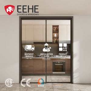 EEHE Cloison extérieure Portes coulissantes en aluminium Certifié NFRC Efficacité de l'isolation Triple portes coulissantes en verre trempé - Product Image 2