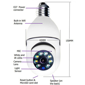 Cámara de Vigilancia Inalámbrica con Bombilla LED, Cloud Ant IoT, 360 Grados, <span class=keywords><strong>FullHD</strong></span> 2MP, Grabación de <span class=keywords><strong>Video</strong></span> a Color Día y Noche - Product Image 3