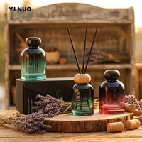 Diffuseur de parfum pour la maison en verre avec dégradé noir et bleu personnalisé, 30/60/100/120/150/200/350/500 ml