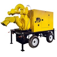 Truk Pompa Pengendali Banjir Mesin Diesel Unit Pompa 500/1000 Meter Kubik Besi Cor 2000 M/h Pompa Self-priming Mobile untuk Banjir