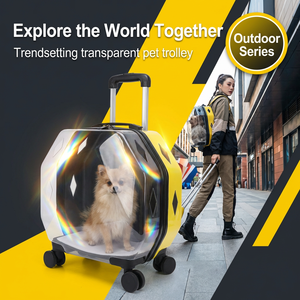 Moda büyük kapasiteli şeffaf sırt çantası kolay taşıma arabası köpekler için yeni plastik Pet malzemeleri Pet malzemeleri havalandırma - Product Image 2