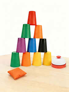 Mini jeu <span class=keywords><strong>de</strong></span> construction <span class=keywords><strong>de</strong></span> tasses empilables en plastique pour enfants, personnalisable OEM - Product Image 1