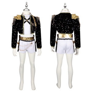 Costume de Cosplay Guerrière Kpop Noir et Or pour Enfants de 8 à 13 Ans, Tenue de Jeu de Rôle Anime Automne 2025 - Product Image 2