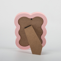 Nouveau design 2026 – Cadre photo en bois amusant pour enfants, forme ondulée irrégulière, sublimation, 4x6, pour photos d'enfants