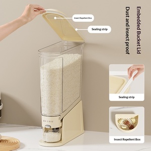 Dispensador de cocina por gravedad para arroz <span class=keywords><strong>y</strong></span> harina, contenedor de almacenamiento para cereales, dispensador de arroz para espacios reducidos - Product Image 3
