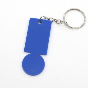 Custom Stainless Steel Material Supermarket Shopping Trolley Cart Opener Remover Chip Keychain for Pound Coin Token <b>Keyring</b> - Product Image 5