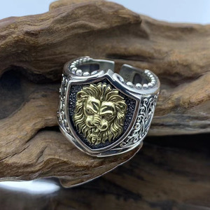 Aggressive <strong>Lion</strong> and Leo <strong>Ring</strong> S925 Silver <strong>Ring</strong> for <strong>Men</strong> Jewelry Trendy Hip-Hop Jewelry Punk Style Anniversary Gift - Product Image 3