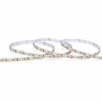 Bande lumineuse LED 12V 2835 120LEDs/m 8mm 3000K Blanc chaud Ra80 IP20 Certifiée CE RoHS Rouleau de 5m pour éclairage commercial