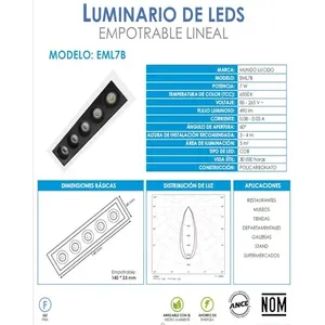 Lampe LED moderne 7W pour spotters encastrés, lumière blanche réglable 6000K, base COB, corps en aluminium certifié ROHS pour plafond de bureau - Product Image 3
