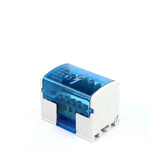 Kotak distribusi daya blok Terminal rel Din 35mm, dengan banyak garis nol kabel pembagi satu kotak Jones - Product Image 2