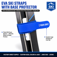 Vente en gros EVA ruban de fixation réglable ski alpin cross-country personnalisé nordique forte neige sangles de ski nylon crochet et boucle de fixation