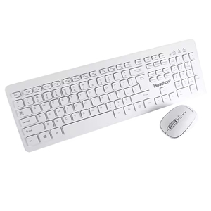 Wireless <b>Keyboard</b> & Mouse Combo Ergonomic White Design with Silent Chocolate Keycaps & High-Precision Optical Sensor - Product Image 4